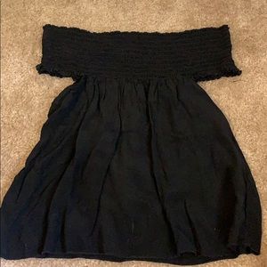 Black off the shoulder shirt